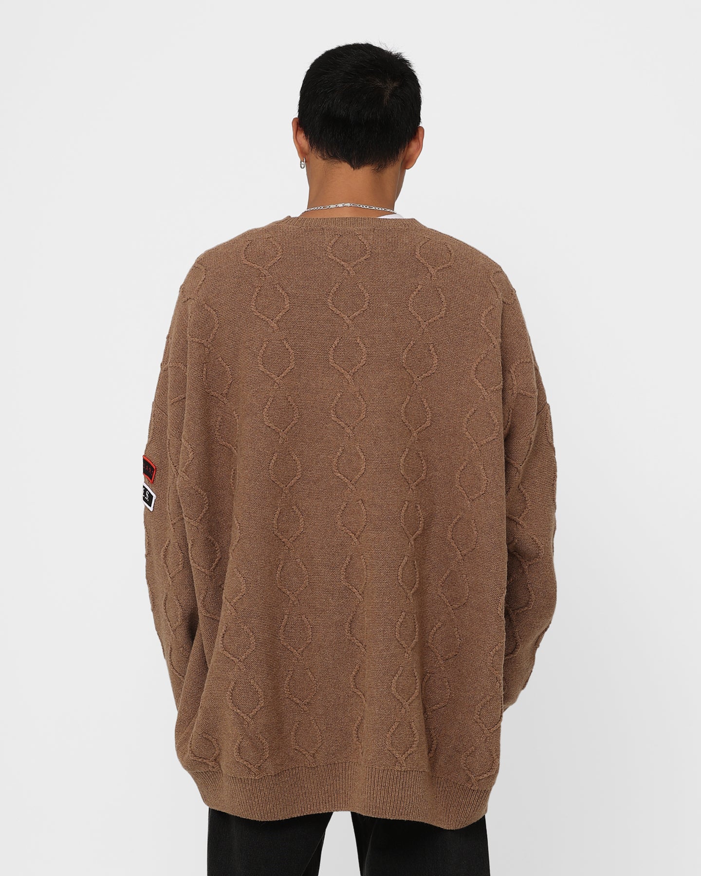 Fred Perry X Raf Simons Patched Oversized Jumper Almond | Culture