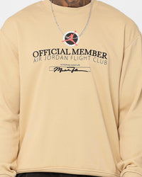 Jordan Flight MVP Lightweight Fleece Crewneck Sesame
