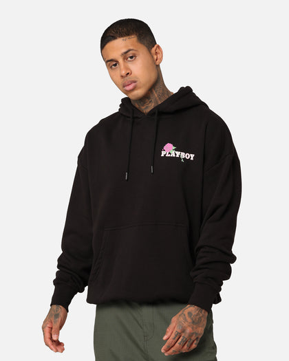 Playboy Rose Stack Hoodie Black