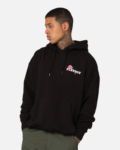 Playboy Rose Stack Hoodie Black