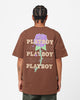 Playboy Rose Stack T-Shirt Brown
