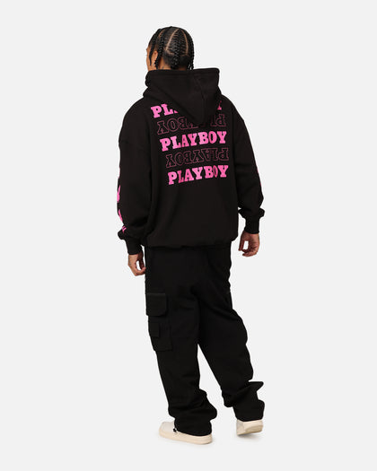 Playboy Side Bunny Stack Hoodie Black