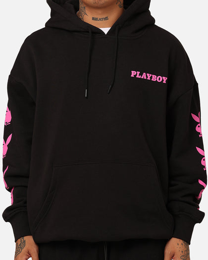 Playboy Side Bunny Stack Hoodie Black