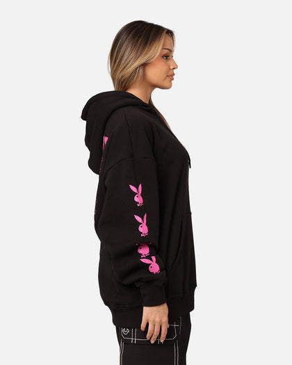 Playboy Side Bunny Stack Hoodie Black