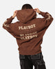 Playboy Side Bunny Stack Hoodie Brown