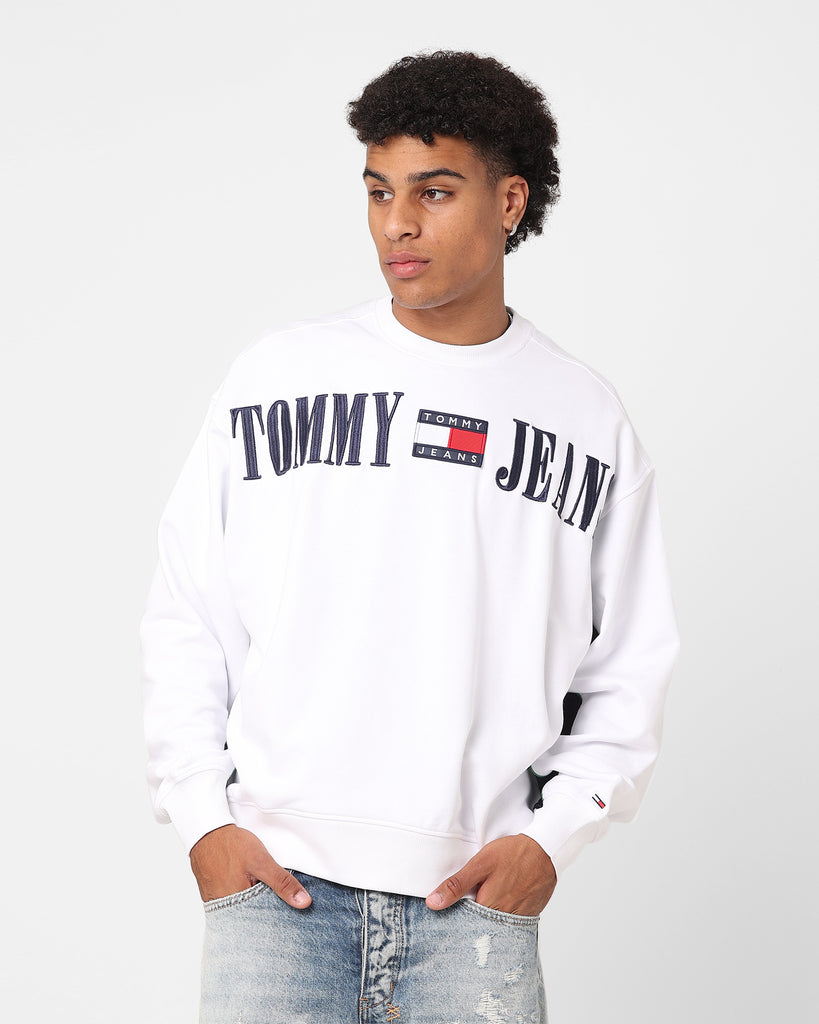 Tommy Jeans Boxy Archive Crewneck White | Culture Kings