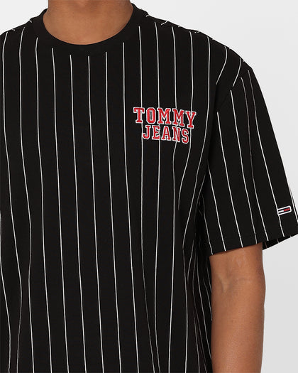 Tommy Jeans Pinstripe T-Shirt Black
