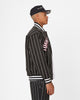 Tommy Jeans Relaxed Pinstripe Bomber Jacket Black