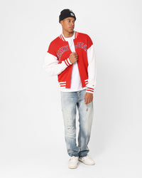 Tommy Jeans Collegiate Bomber Jacket Deep Crimson/Multi