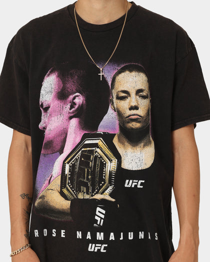 UFC By Goat Crew Rose Namajunas Vintage T-Shirt Black Wash