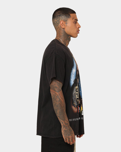 UFC By Goat Crew Deiveson Figueiredo Vintage T-Shirt Black Wash