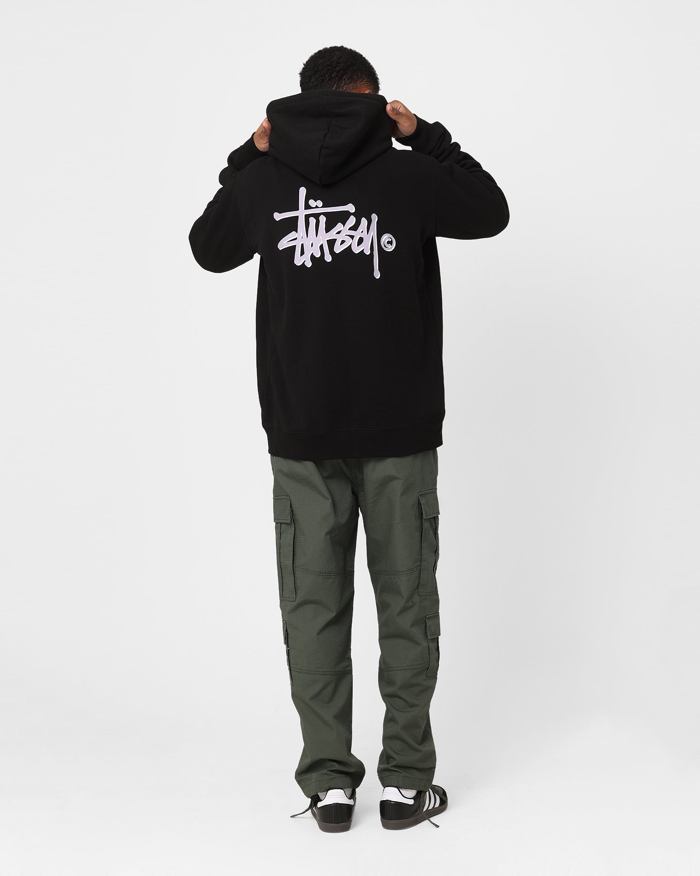 Stussy Shadow Graffiti Zip Hoodie Black | Culture Kings