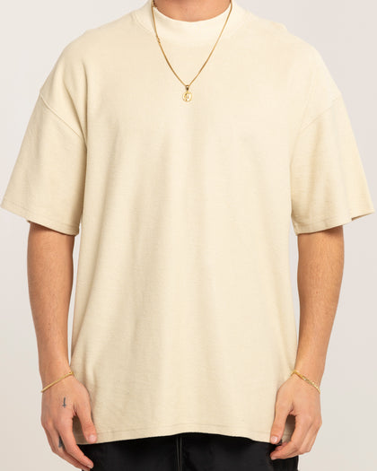Carre Terry Oversized T-Shirt Light Stone