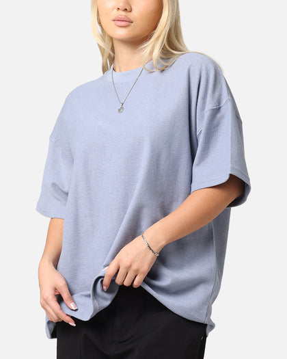 Carre Terry Oversized T-Shirt Blue