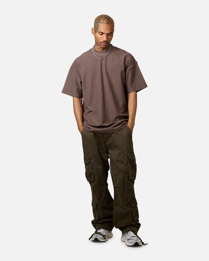 Carre Terry Oversized T-Shirt Brown