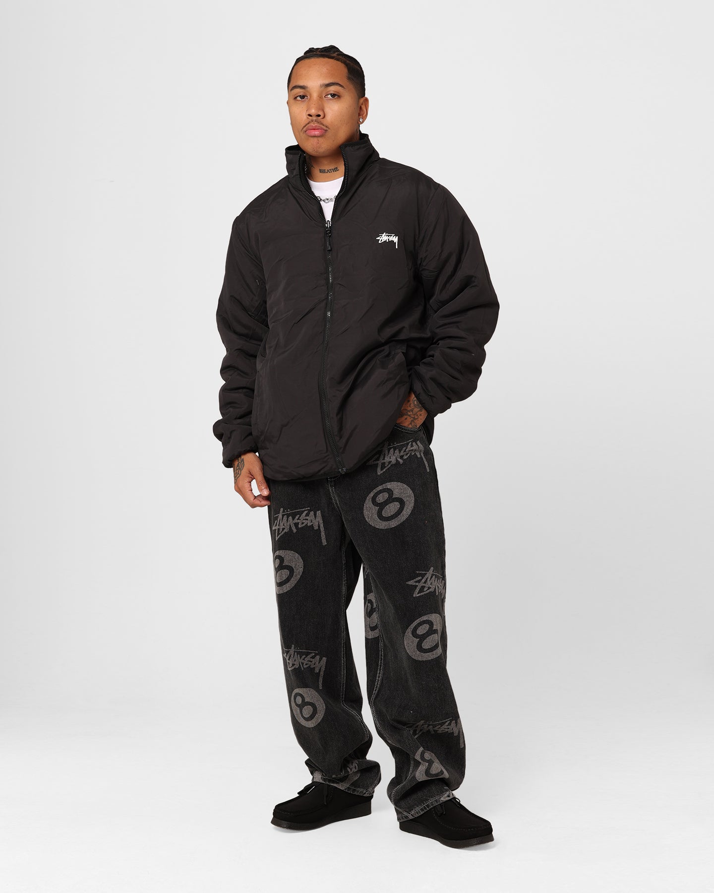 Stussy Dragon Sherpa Jacket Black | Culture Kings