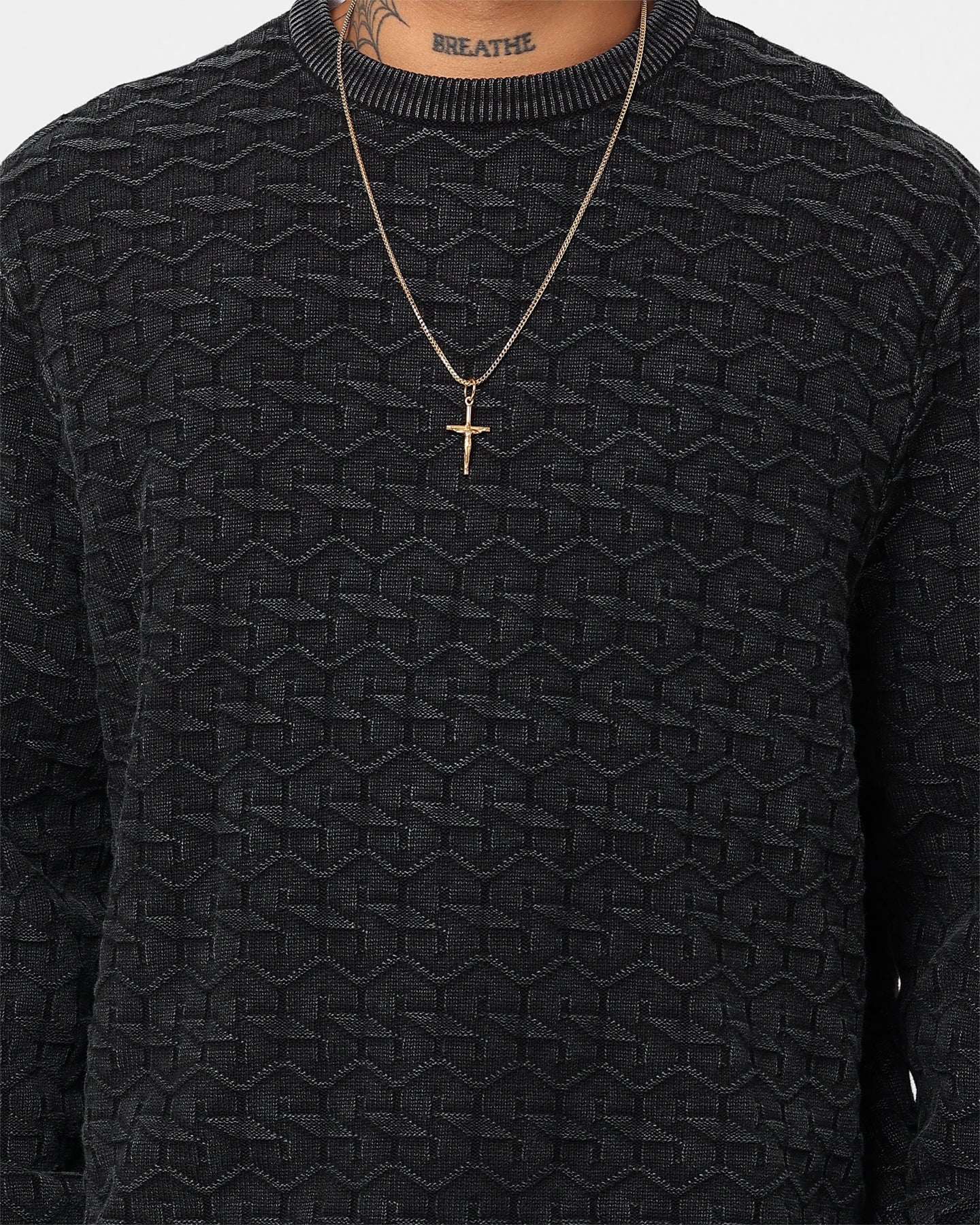 Stussy Strand Knit Crewneck Black | Culture Kings