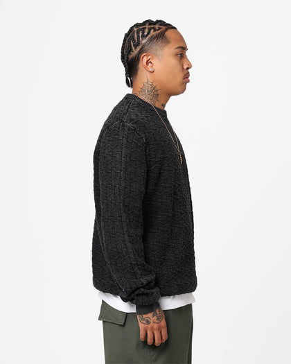 Stussy Strand Knit Crewneck Black