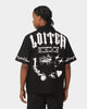 Loiter Tattoo Button Up Shirt Black