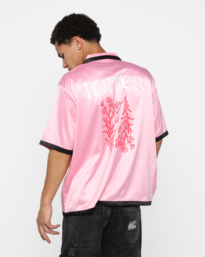Loiter Flora Button Up T-Shirt Pink | Culture Kings