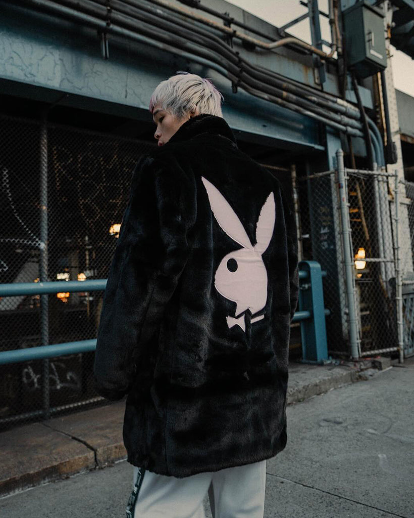 【極美品】PLAYBOY COLLECTION スエード調 ジャケット 黒 L Playboy Coach Jacket Logo M Oversize | eBay