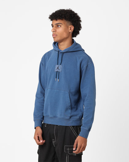 Jordan Essentials Statement Washed Fleece Pullover Hoodie Sky J French Blue