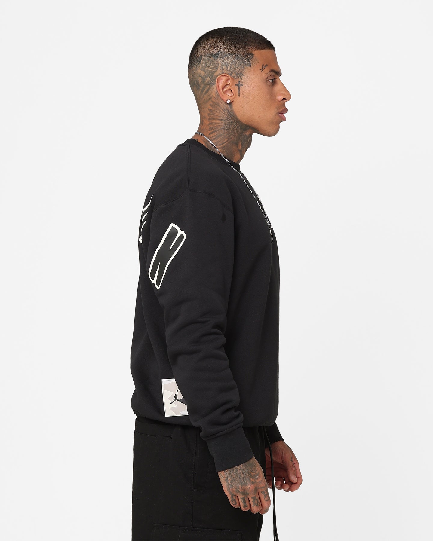 flight graphic fleece crew sweat