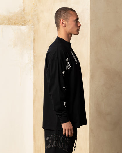 Carre Global Oversized Long Sleeve T-Shirt Black
