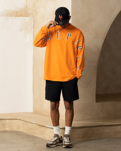 Carre Global Oversized Long Sleeve T-Shirt Orange