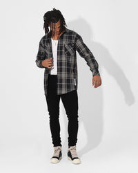 Saint Morta Mulberry Long Sleeve Flannel Shirt Khaki Green