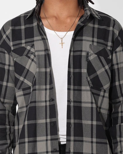 Saint Morta Mulberry Long Sleeve Flannel Shirt Khaki Green