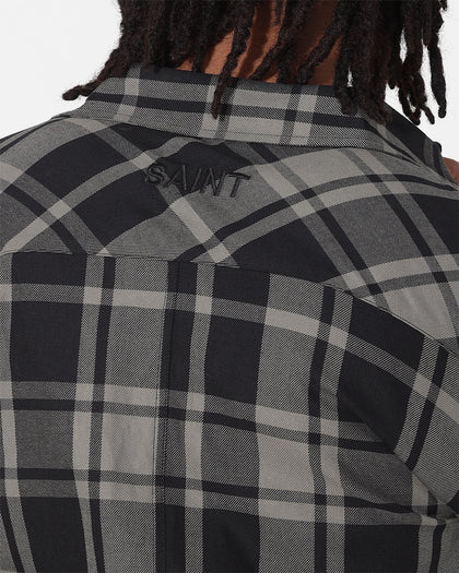 Saint Morta Mulberry Long Sleeve Flannel Shirt Khaki Green