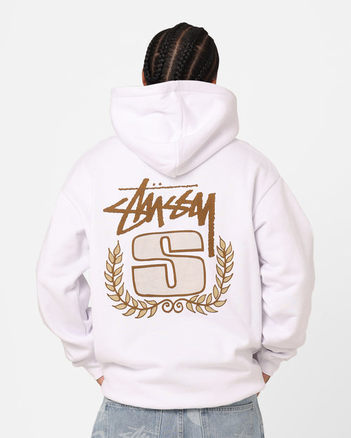 Stussy S Wreath Hoodie White