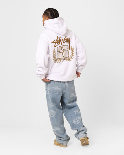 Stussy S Wreath Hoodie White