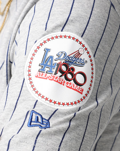 New Era Los Angeles Dodgers Pinstripe T-Shirt Grey