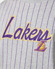 New Era Los Angeles Lakers Pinstripe T-Shirt Grey