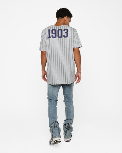 New Era New York Yankees Pinstripe T-Shirt Grey