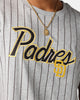 New Era San Diego Padres Pinstripe T-Shirt Grey