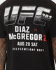 UFC By Goat Crew Nate Diaz vs Conor McGregor 202 Card Vintage T-Shirt Black Wash