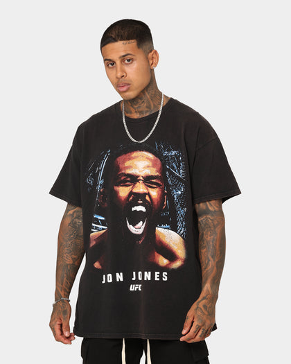 UFC By Goat Crew Jon Jones Bones Vintage T-Shirt Black Wash
