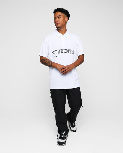 Students Golf Armstrong Poly Polo Shirt White