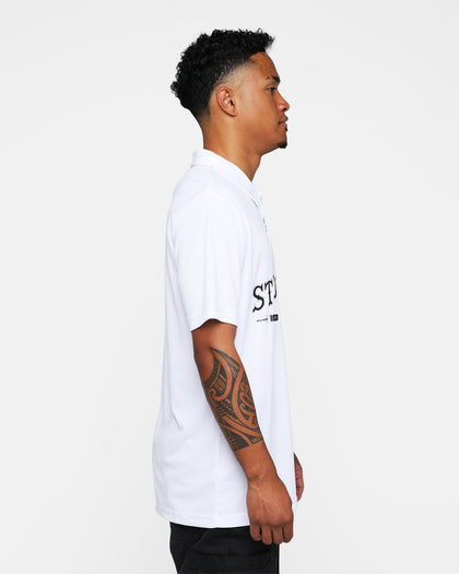 Students Golf Armstrong Poly Polo Shirt White