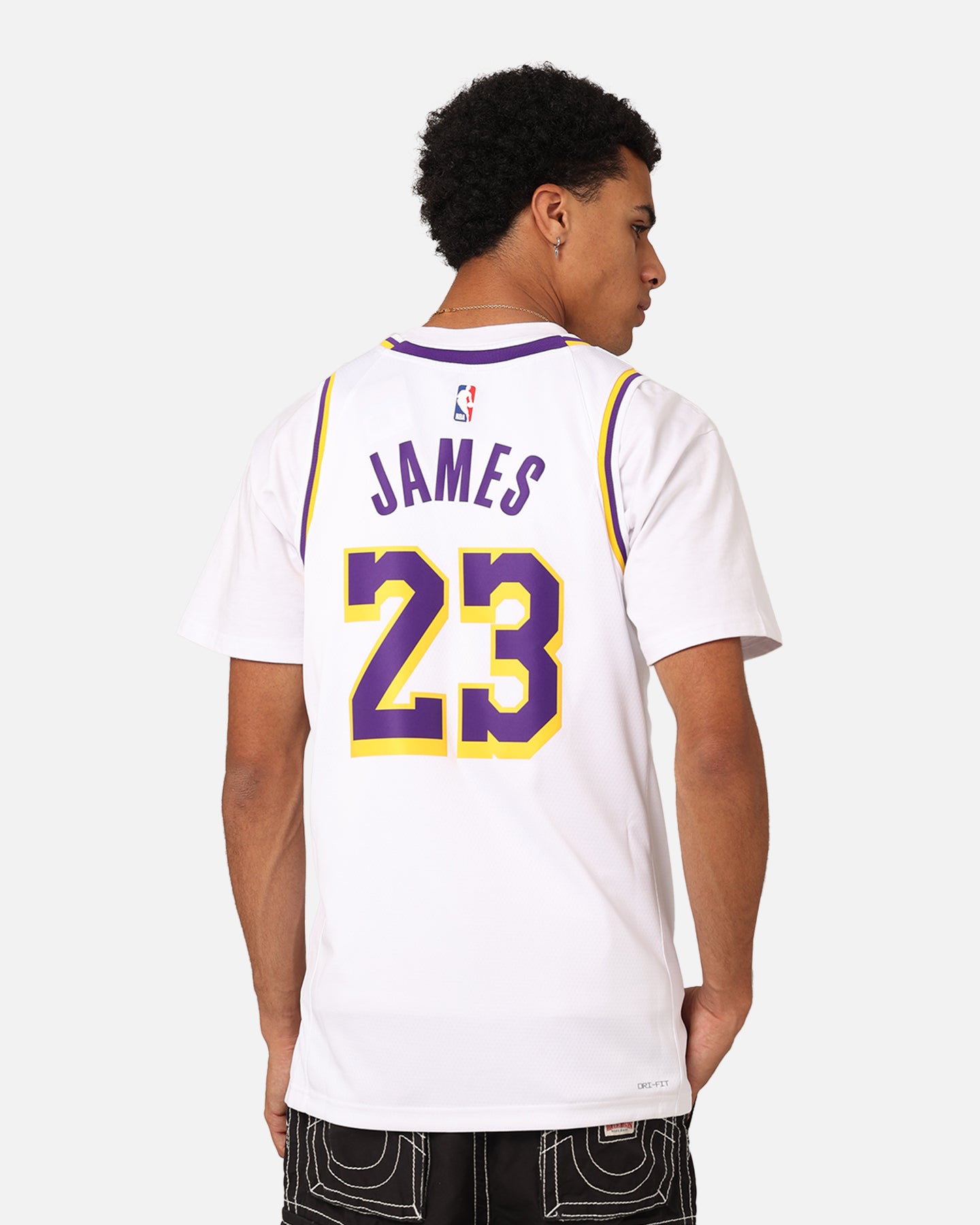 white lebron lakers shirt