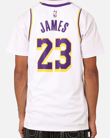 Nike Los Angeles Lakers Lebron James Dri-FIT Swingman Jersey White