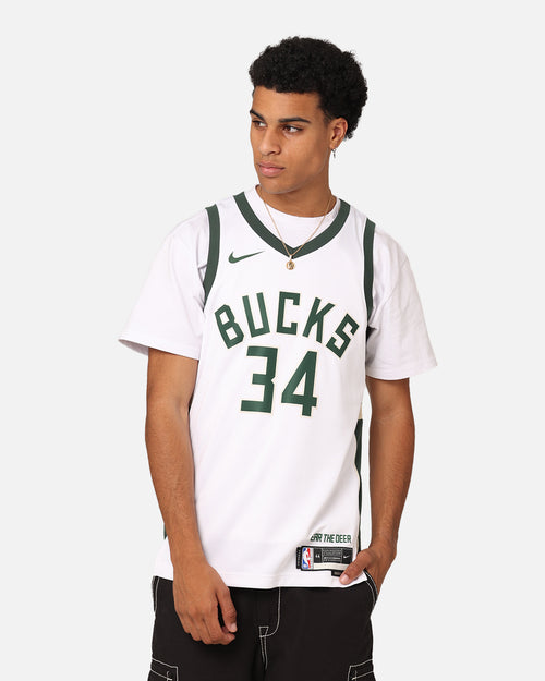 Nike Milwaukee Bucks Giannis Antetokounmpo Dri-FIT Swingman Jersey White