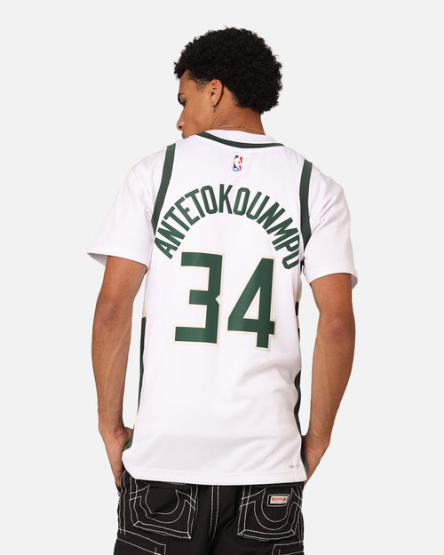 Nike Milwaukee Bucks Giannis Antetokounmpo Dri-FIT Swingman Jersey White