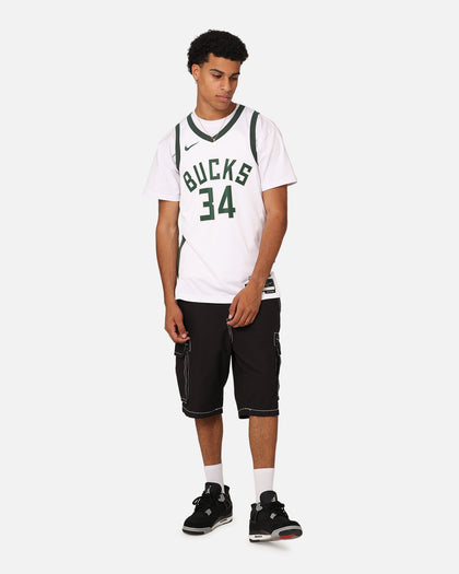 Nike Milwaukee Bucks Giannis Antetokounmpo Dri-FIT Swingman Jersey White