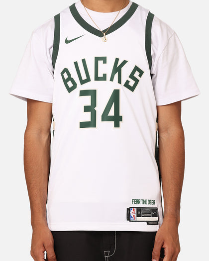 Nike Milwaukee Bucks Giannis Antetokounmpo Dri-FIT Swingman Jersey White