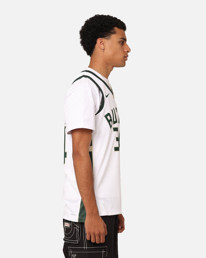 Nike Milwaukee Bucks Giannis Antetokounmpo Dri-FIT Swingman Jersey White