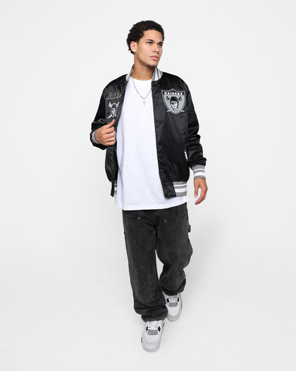 Pro Standard Las Vegas Raiders Satin Varsity Jacket Black/Grey